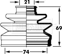 Borg & Beck BCB6006 - Маншон, полуоска vvparts.bg