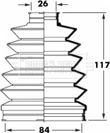 Borg & Beck BCB6012 - Маншон, полуоска vvparts.bg