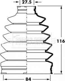 Borg & Beck BCB6017 - Маншон, полуоска vvparts.bg