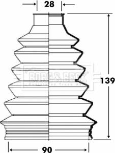 Borg & Beck BCB6085 - Маншон, полуоска vvparts.bg