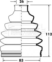 Borg & Beck BCB6080 - Маншон, полуоска vvparts.bg