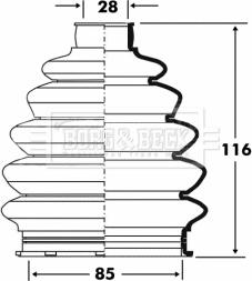 Borg & Beck BCB6083 - Маншон, полуоска vvparts.bg