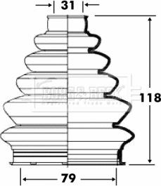 Borg & Beck BCB6082 - Маншон, полуоска vvparts.bg