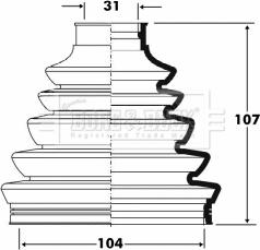 Borg & Beck BCB6087 - Маншон, полуоска vvparts.bg