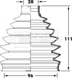 Borg & Beck BCB6032 - Маншон, полуоска vvparts.bg