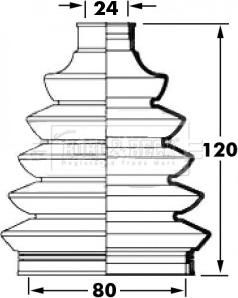 Borg & Beck BCB6029 - Маншон, полуоска vvparts.bg