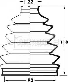 Borg & Beck BCB6025 - Маншон, полуоска vvparts.bg