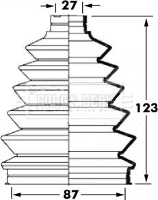 Borg & Beck BCB6022 - Маншон, полуоска vvparts.bg