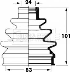 Borg & Beck BCB6027 - Маншон, полуоска vvparts.bg