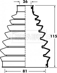 Borg & Beck BCB6075 - Маншон, полуоска vvparts.bg