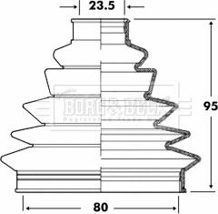 Borg & Beck BCB6076 - Маншон, полуоска vvparts.bg