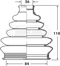 Borg & Beck BCB6071 - Маншон, полуоска vvparts.bg