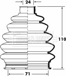 Borg & Beck BCB6078 - Маншон, полуоска vvparts.bg