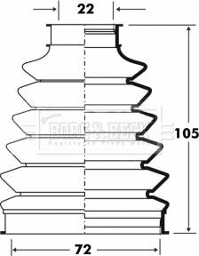 Borg & Beck BCB6073 - Маншон, полуоска vvparts.bg