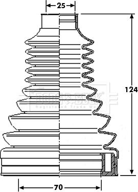 Borg & Beck BCB6199 - Маншон, полуоска vvparts.bg