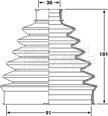 Borg & Beck BCB6194 - Маншон, полуоска vvparts.bg