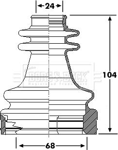 Borg & Beck BCB6196 - Маншон, полуоска vvparts.bg