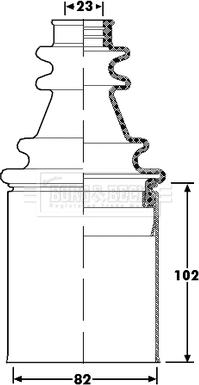 Borg & Beck BCB6198 - Маншон, полуоска vvparts.bg