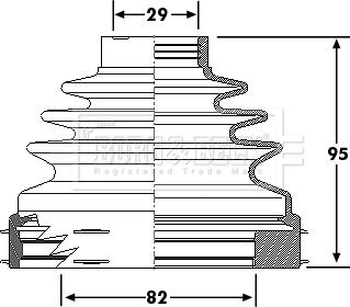 Borg & Beck BCB6193 - Маншон, полуоска vvparts.bg