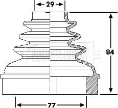 Borg & Beck BCB6192 - Маншон, полуоска vvparts.bg