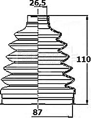 Borg & Beck BCB6154 - Маншон, полуоска vvparts.bg