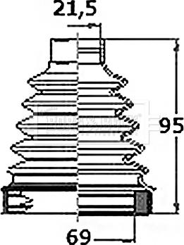 Borg & Beck BCB6155 - Маншон, полуоска vvparts.bg