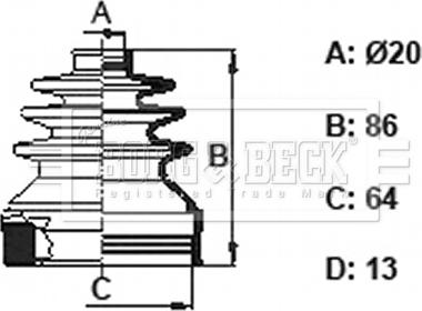 Borg & Beck BCB6157 - Маншон, полуоска vvparts.bg