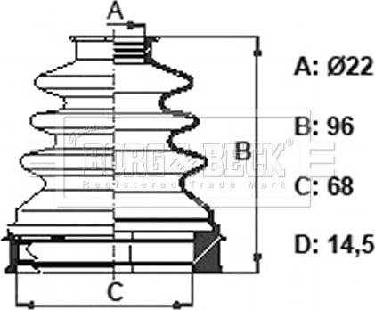 Borg & Beck BCB6169 - Маншон, полуоска vvparts.bg