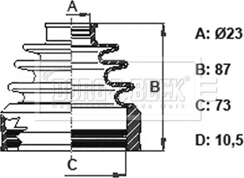 Borg & Beck BCB6164 - Маншон, полуоска vvparts.bg