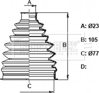 Borg & Beck BCB6168 - Маншон, полуоска vvparts.bg