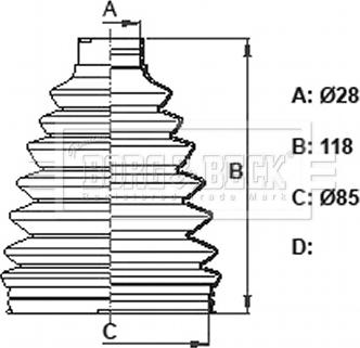 Borg & Beck BCB6163 - Маншон, полуоска vvparts.bg