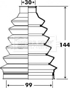 Borg & Beck BCB6101 - Маншон, полуоска vvparts.bg