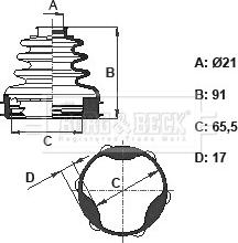 Borg & Beck BCB6108 - Маншон, полуоска vvparts.bg