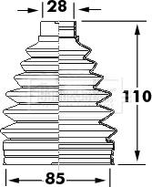 Borg & Beck BCB6119 - Маншон, полуоска vvparts.bg