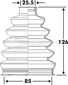 Borg & Beck BCB6114 - Маншон, полуоска vvparts.bg