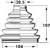 Borg & Beck BCB6116 - Маншон, полуоска vvparts.bg