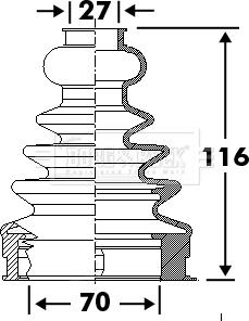 Borg & Beck BCB6113 - Маншон, полуоска vvparts.bg