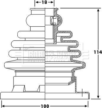 Borg & Beck BCB6184 - Маншон, полуоска vvparts.bg