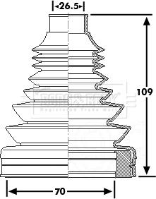 Borg & Beck BCB6183 - Маншон, полуоска vvparts.bg