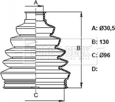 Borg & Beck BCB6121 - Маншон, полуоска vvparts.bg