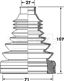 Borg & Beck BCB6172 - Маншон, полуоска vvparts.bg