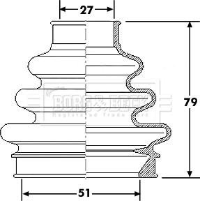 Borg & Beck BCB6177 - Маншон, полуоска vvparts.bg