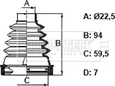 Borg & Beck BCB6399 - Маншон, полуоска vvparts.bg