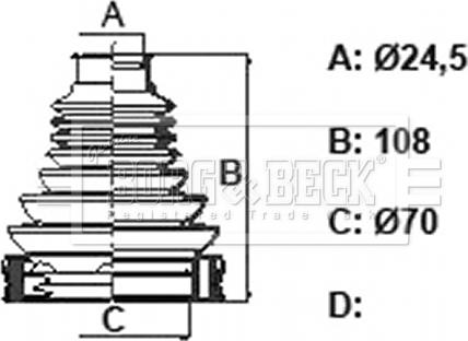 Borg & Beck BCB6396 - Маншон, полуоска vvparts.bg