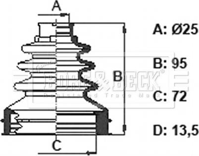 Borg & Beck BCB6392 - Маншон, полуоска vvparts.bg