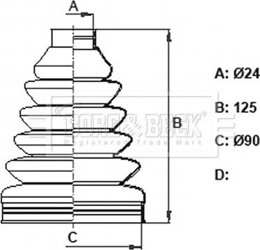 Borg & Beck BCB6344 - Маншон, полуоска vvparts.bg