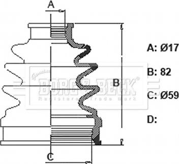 Borg & Beck BCB6343 - Маншон, полуоска vvparts.bg