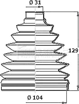 Borg & Beck BCB6356 - Маншон, полуоска vvparts.bg