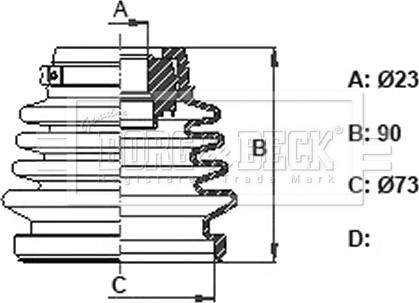 Borg & Beck BCB6352 - Маншон, полуоска vvparts.bg