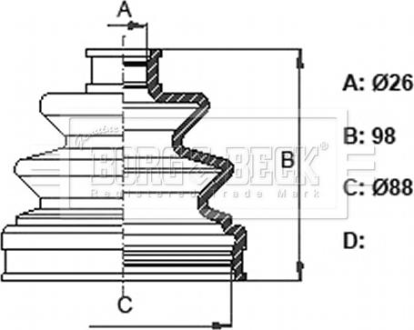 Borg & Beck BCB6364 - Маншон, полуоска vvparts.bg